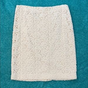 Talbots 4P Petite Skirt - White Lace